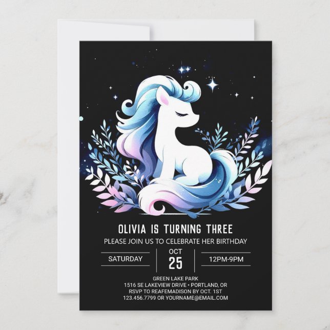 Invitation Whimy Custom Horse Anniversaire (Devant)