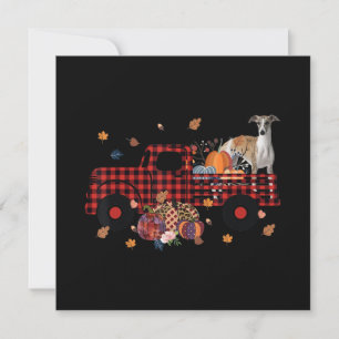 Invitation Whippet Pumkin Truck Thanksgiving Halloween