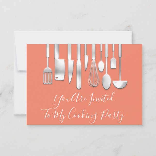 Invitation Whisk Up Excitor with Cuisine Party ChefCuisine (Devant)
