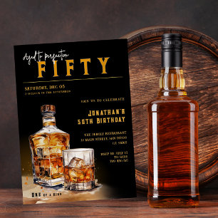 Invitation Whiskey Bourbon Magazine Couverture Anniversaire