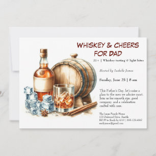 Invitation Whiskey & Cheveux - Fête des Pères modifiable