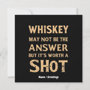 Invitation Whiskey n’est peut-être pas la réponse, mais ça va