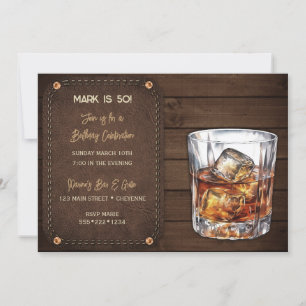 Invitation Whisky Bourbon au masculin Bois Cuir