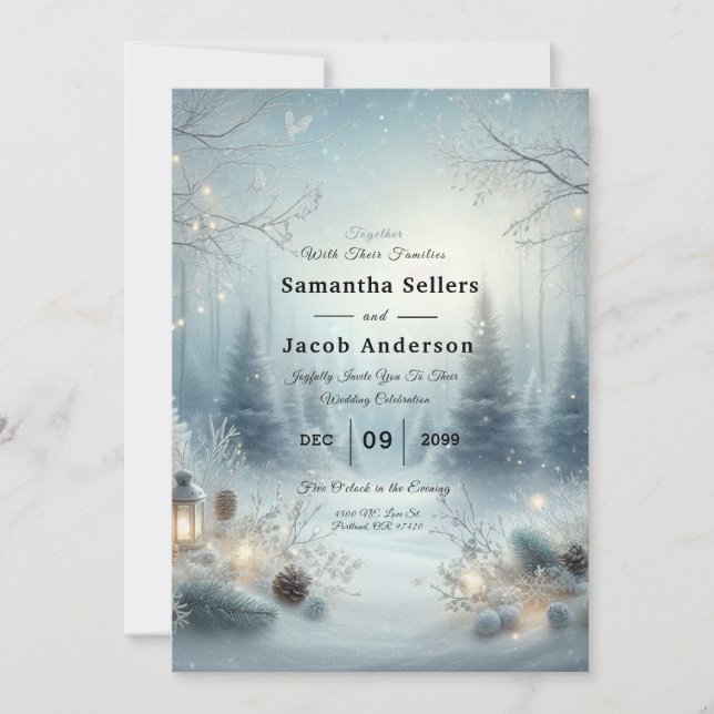 Invitation Whispers d'un solstice d'hiver (Devant)