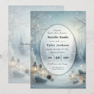 Invitation Whispers of a Winter Solstice Wedding