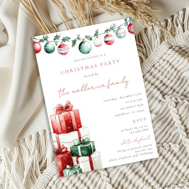Invitation White Elephant Christmas Party (Créateur téléchargé)