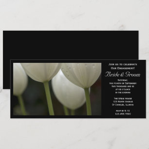Invitation White Garden Tulips Spring Engagement Party