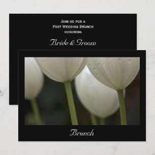 Invitation White Garden Tulips Spring Post Mariage Brunch
