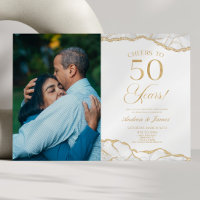 White Gold Agate 50e fête d'anniversaire Mariage