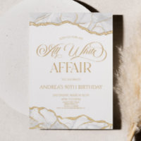 White Gold Agate All White Affair Anniversaire