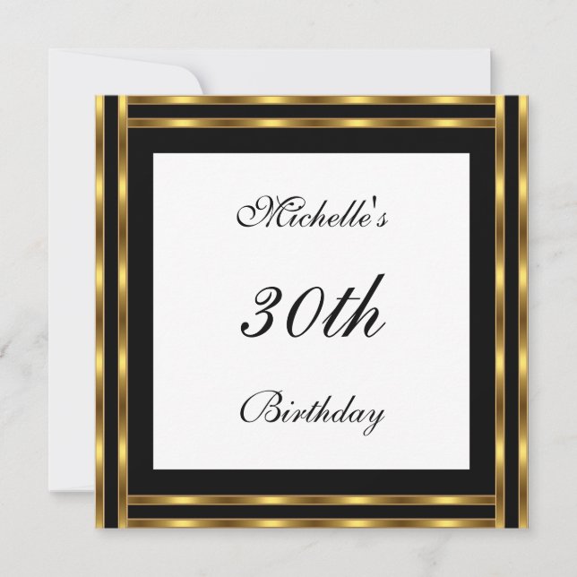Invitation White Gold Black (Front)