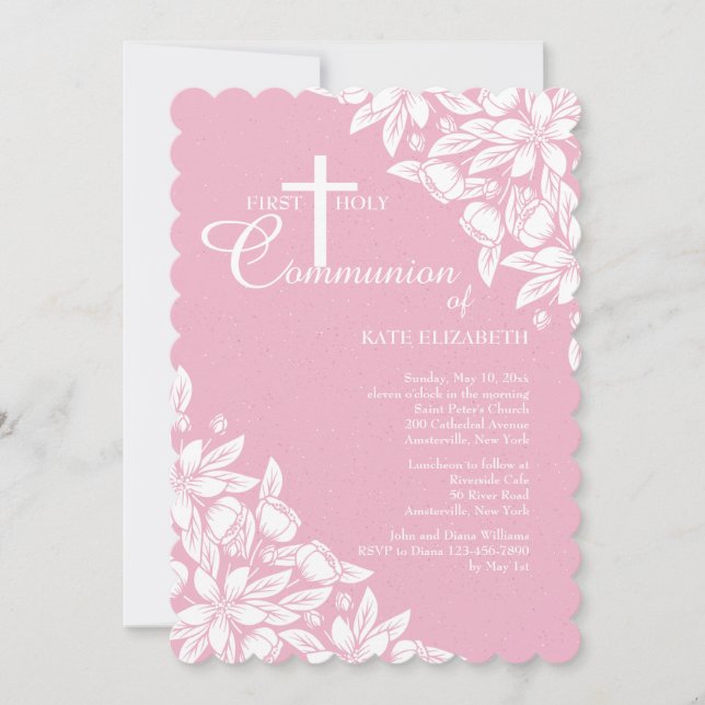 Invitation White Jasmine Invite (Devant)