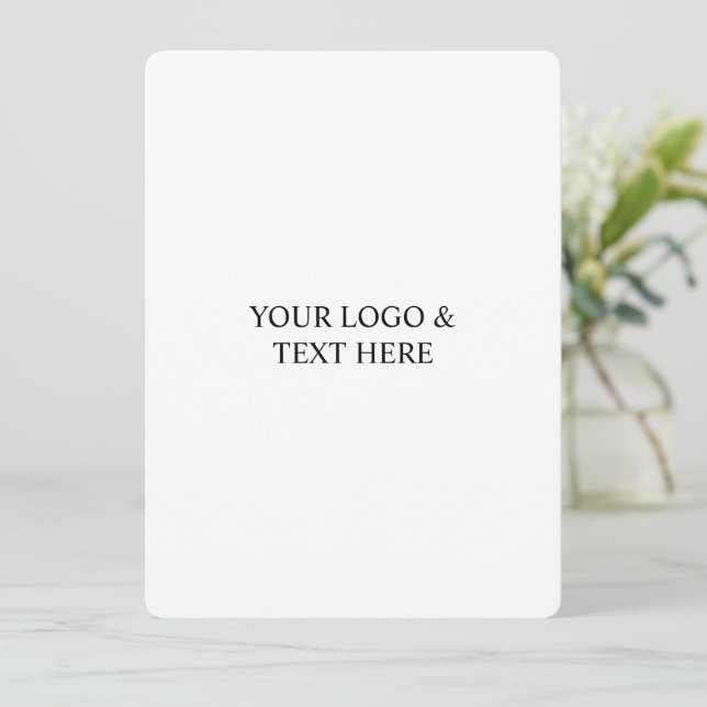 Invitation White Personalized – Your Logo & Text Here (Debout devant)