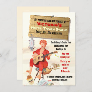 Invitation White Trash Bash