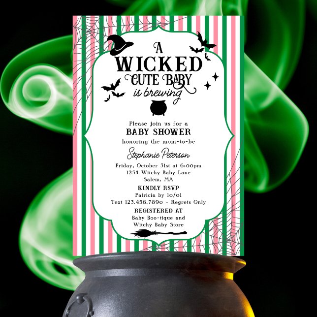 Invitation Wicked Cute Baby brasse le Baby shower d'Halloween (Créateur téléchargé)