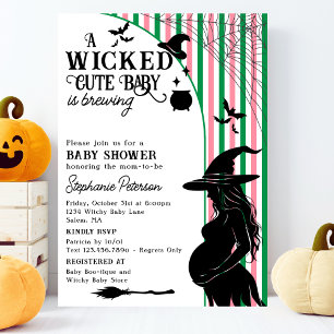 Invitation Wicked Cute Baby brasse le Baby shower d'Halloween