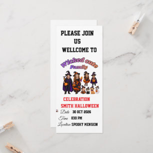 Invitation Wicked Cute Halloween Famille Smith – Personnalisé