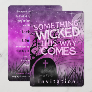 Invitation Wicked Fun Gothique Halloween Dark Arts thème