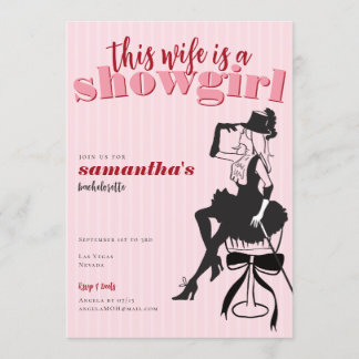 Invitation Wife Is A Showgirl Bachelorette Weekend Itinerary