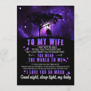 Invitation Wife Lovers   À Ma Femme Je T'Aime Tellement