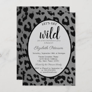 Invitation Wild, Empreinte de léopard gris Bachelorette