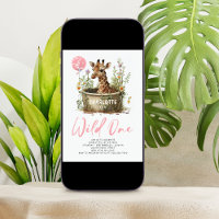 Wild One Cute Giraffe 1er anniversaire Photo Anima