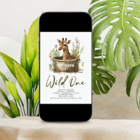 Wild One Cute Giraffe 1er anniversaire Photo Anima