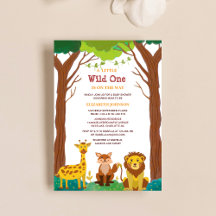 wild one est sur le chemin baby shower boisé