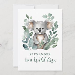 Invitation Wild One Koala Animal Child's 1er Birthday