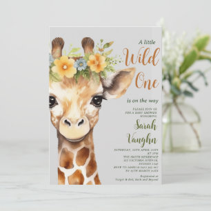 Invitation Wild One Little Giraffe Baby shower