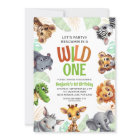 Wild One mignonne Jungle Animal 1er anniversaire d