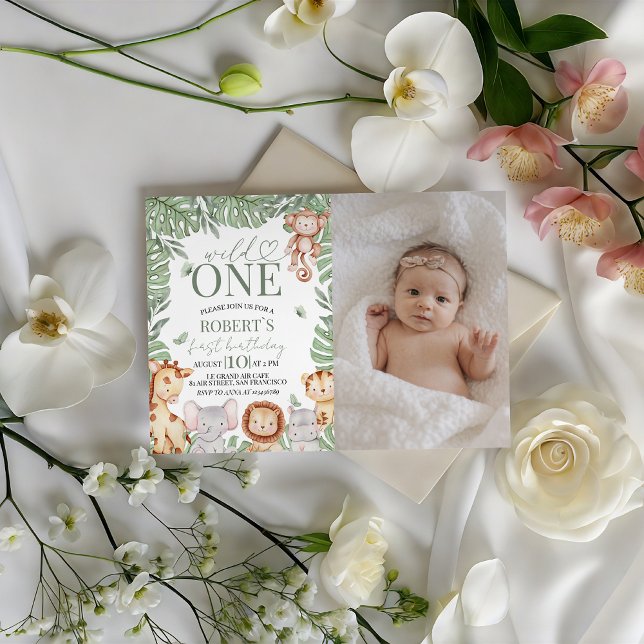 Invitation Wild One Photo Birthday Invite (Créateur téléchargé)