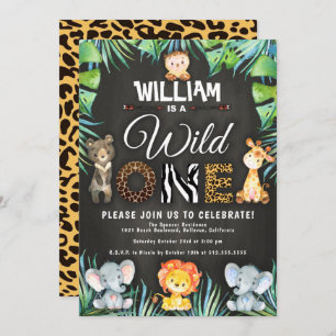 Invitation Wild One Safari 1er anniversaire