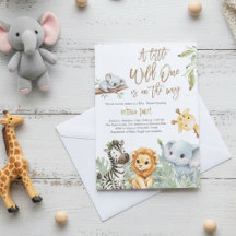 Wild One Safari Jungle cute Animals Baby Shower