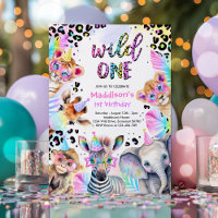 Wild One Safari Rose Girl Leopard fête d'anniversa