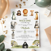 Wild One Sur Le Chemin Bébé mignon Baby shower Ani