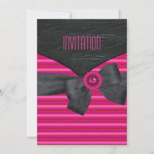 Invitation Wild Rose noir noir noir rétro