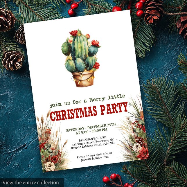 Invitation Wild West typography Christmas party digital   (Wild West typography Christmas party digital invite

)