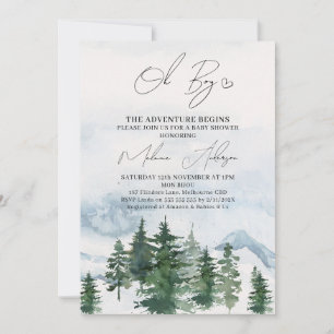 Invitation Wilderness L'aventure commence le Baby shower