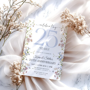 Invitation Wildflower 25e Anniversaire