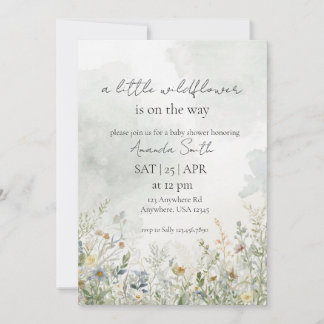 Invitation Wildflower baby shower