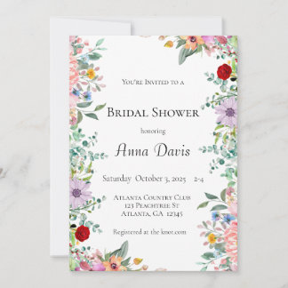 Invitation Wildflower Bridal Shower