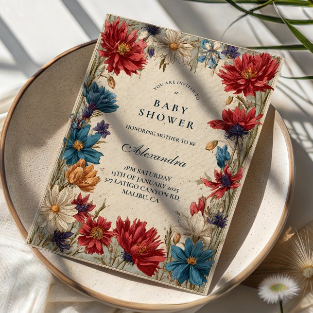 Invitation Wildflower Meadow Baby Shower (Créateur téléchargé)