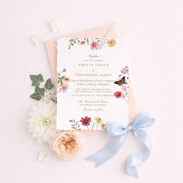 Invitation Wildflower Summer Garden Wedding (Créateur téléchargé)
