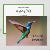 Wildlife Green Hummingbird Photo Anniversaire