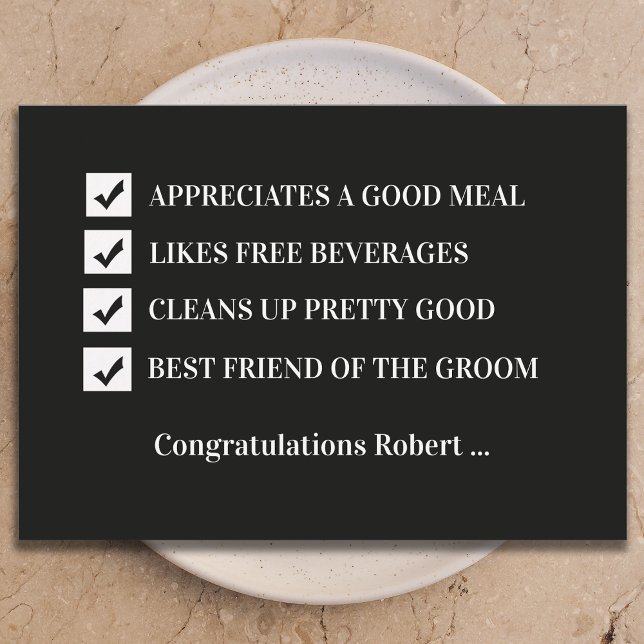 Invitation Will You Be My Best Man Funny Digital Card (Créateur téléchargé)