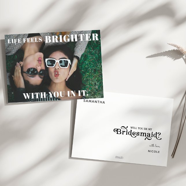 Invitation Will you be my bridesmaid Proposal photo  (Créateur téléchargé)