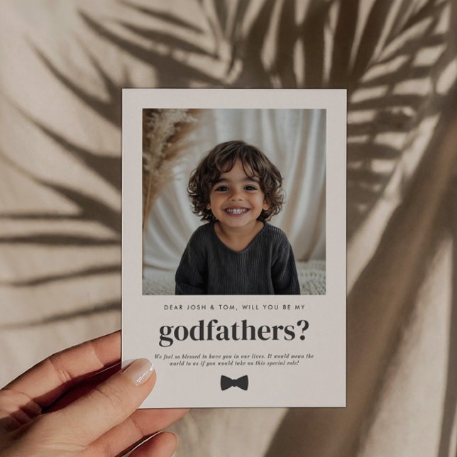 Invitation Will You Be My Godfathers Photo Proposal (Zazzle Will You Be My Godfathers Photo Proposal Invitation)