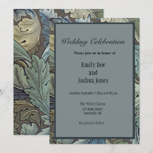 Invitation William Morris Acanthus Sage Fleur Floral Botaniqu