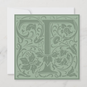 Invitation William Morris Alphabet Floral LETTRE MONOGRAPHIQU
